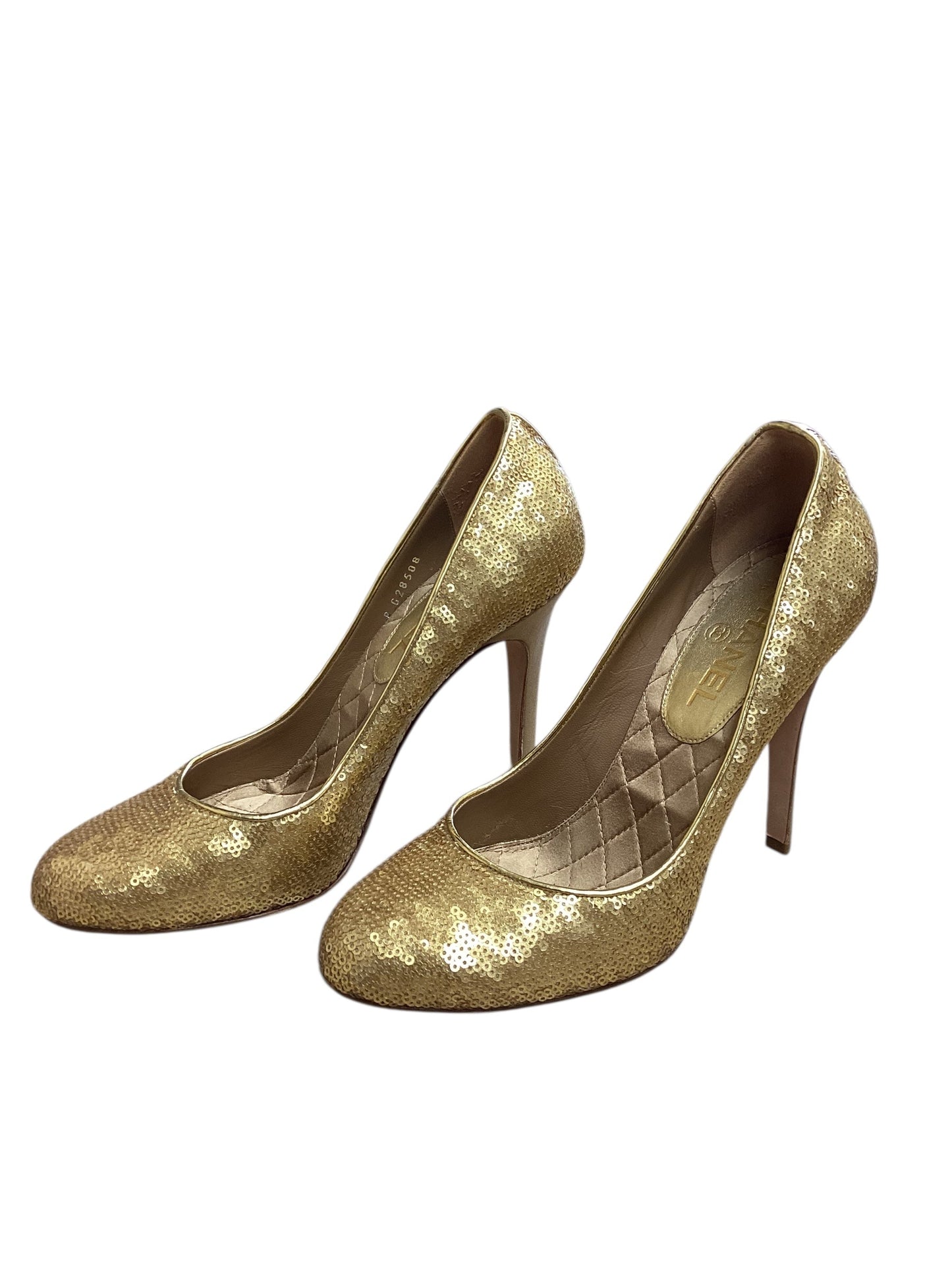 Shoes Luxury Designer By Chanel In Gold
