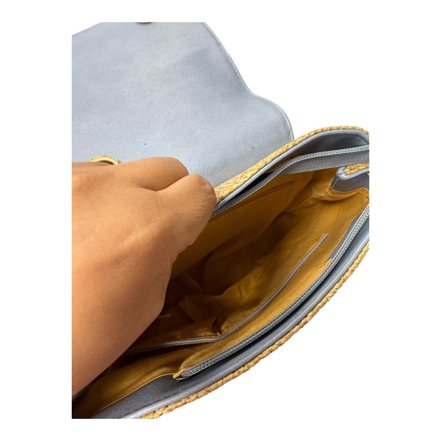 Backpack By Cme In Blue & Tan, Size:Small