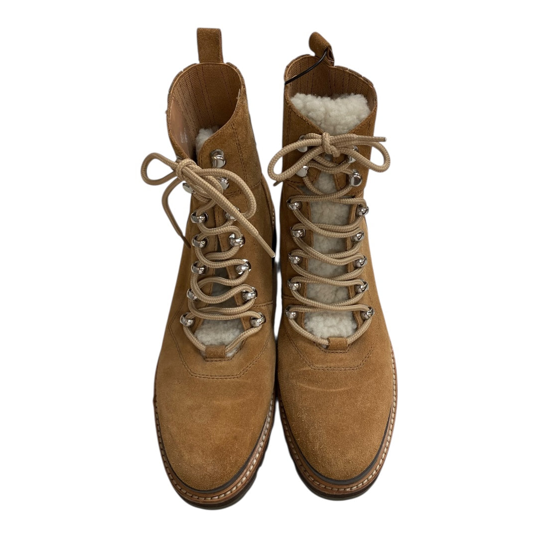 Boots Ankle Flats By Marc Fisher In Tan, Size:7.5