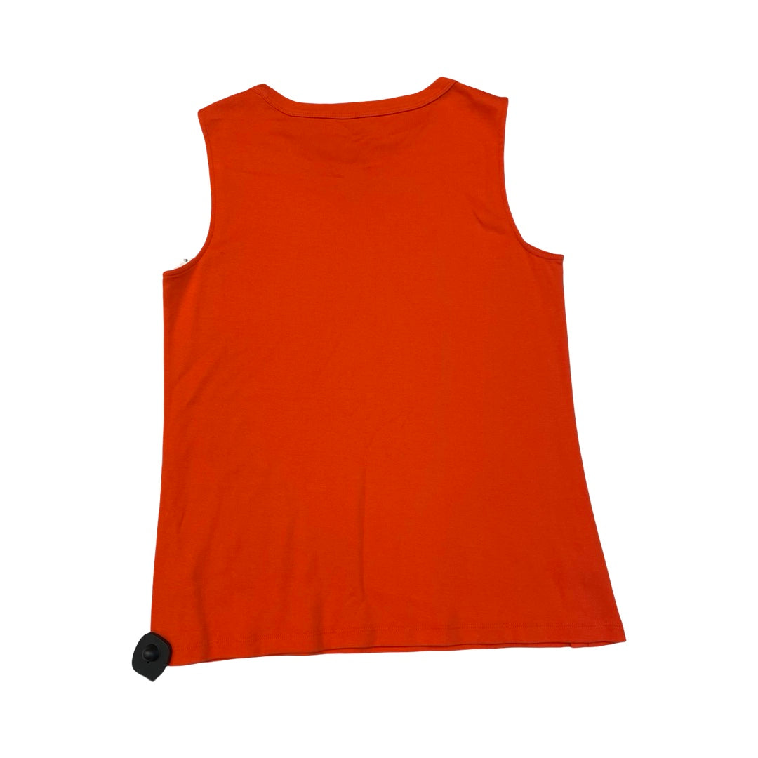 Top Sleeveless By Chicos In Orange, Size:M