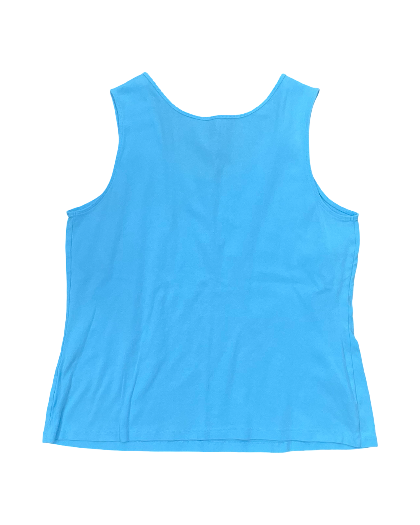Top Sleeveless Basic By Studio Works In Blue, Size:2X