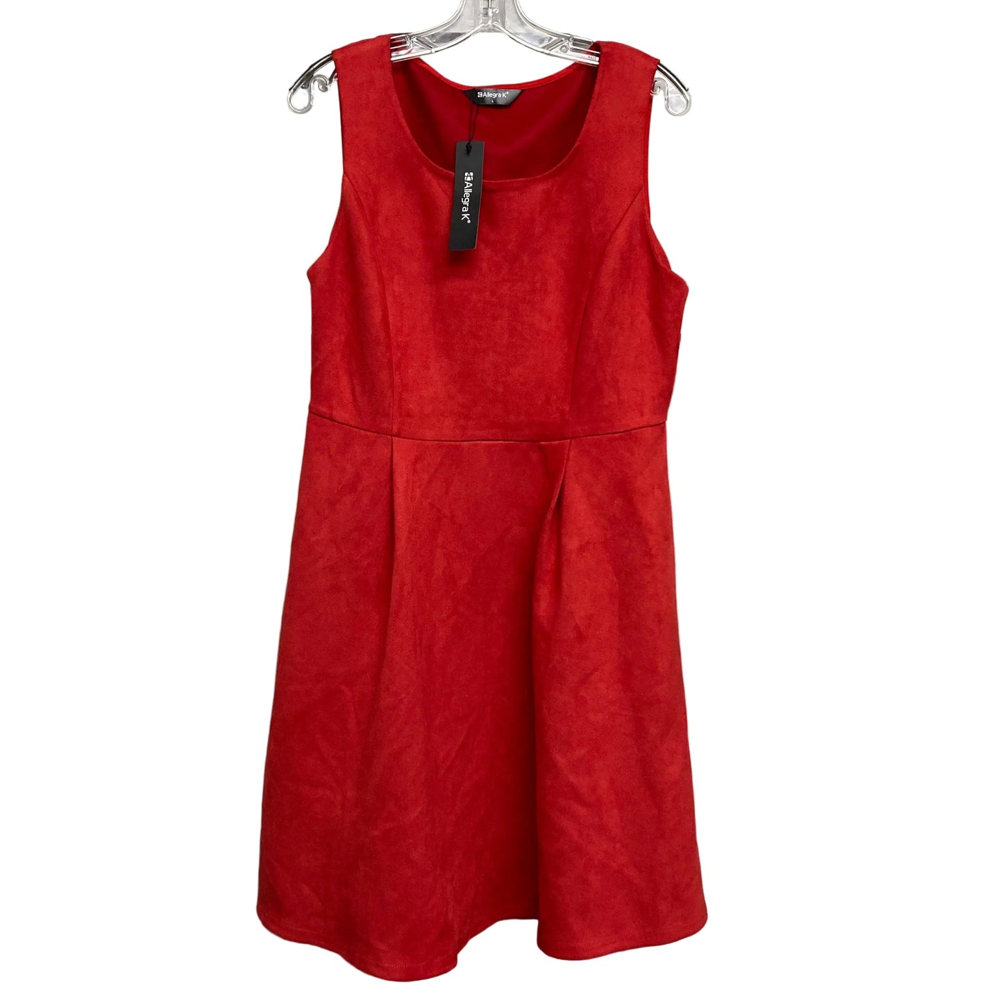 Dress Casual Midi By Allegra K In Red, Size:L