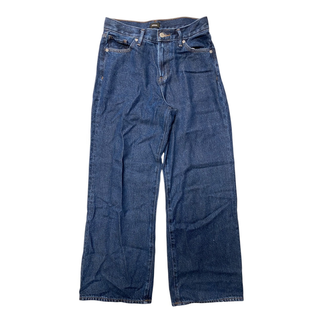 Jeans Wide Leg By Express In Blue Denim, Size:2