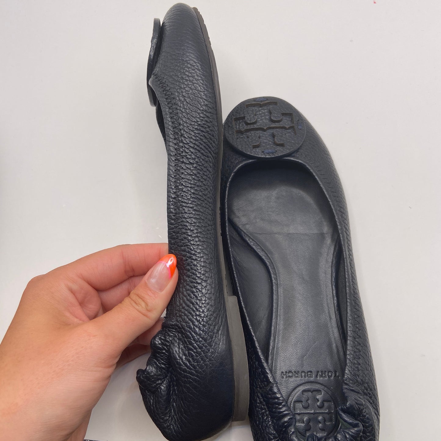 Shoes Designer By Tory Burch In Black/Navy, Size: 8.5
