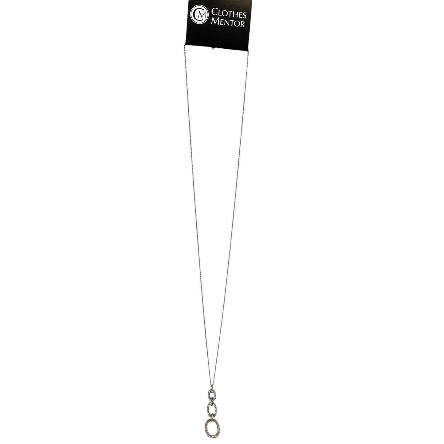 Necklace Lariat & Y-Drop By Loft In Silver