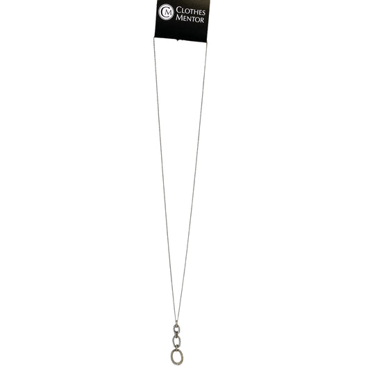 Necklace Lariat & Y-Drop By Loft In Silver