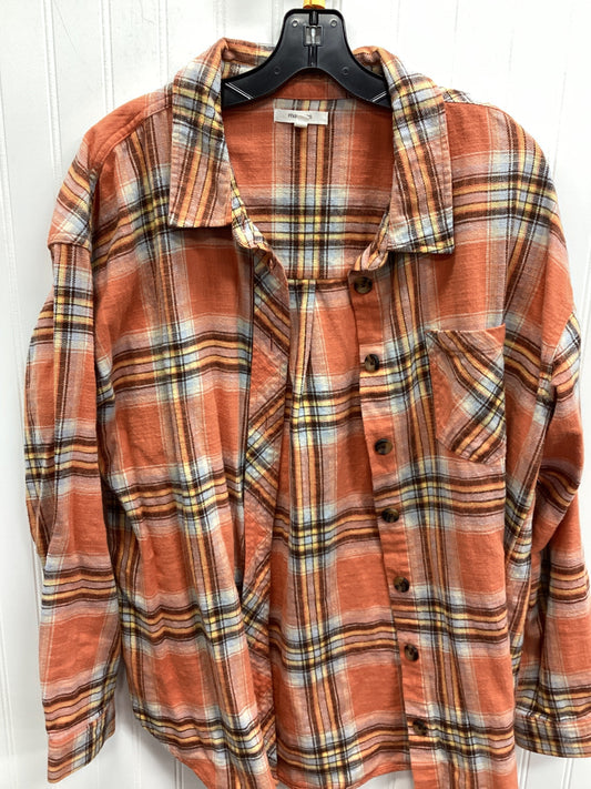 Blouse Ls By Maurices In Orange, Size:L