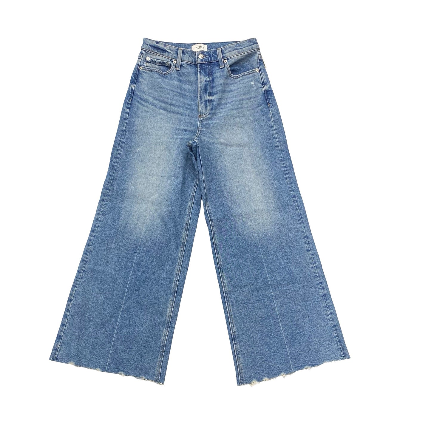 Jeans Wide Leg By Pistola In Blue Denim, Size:6
