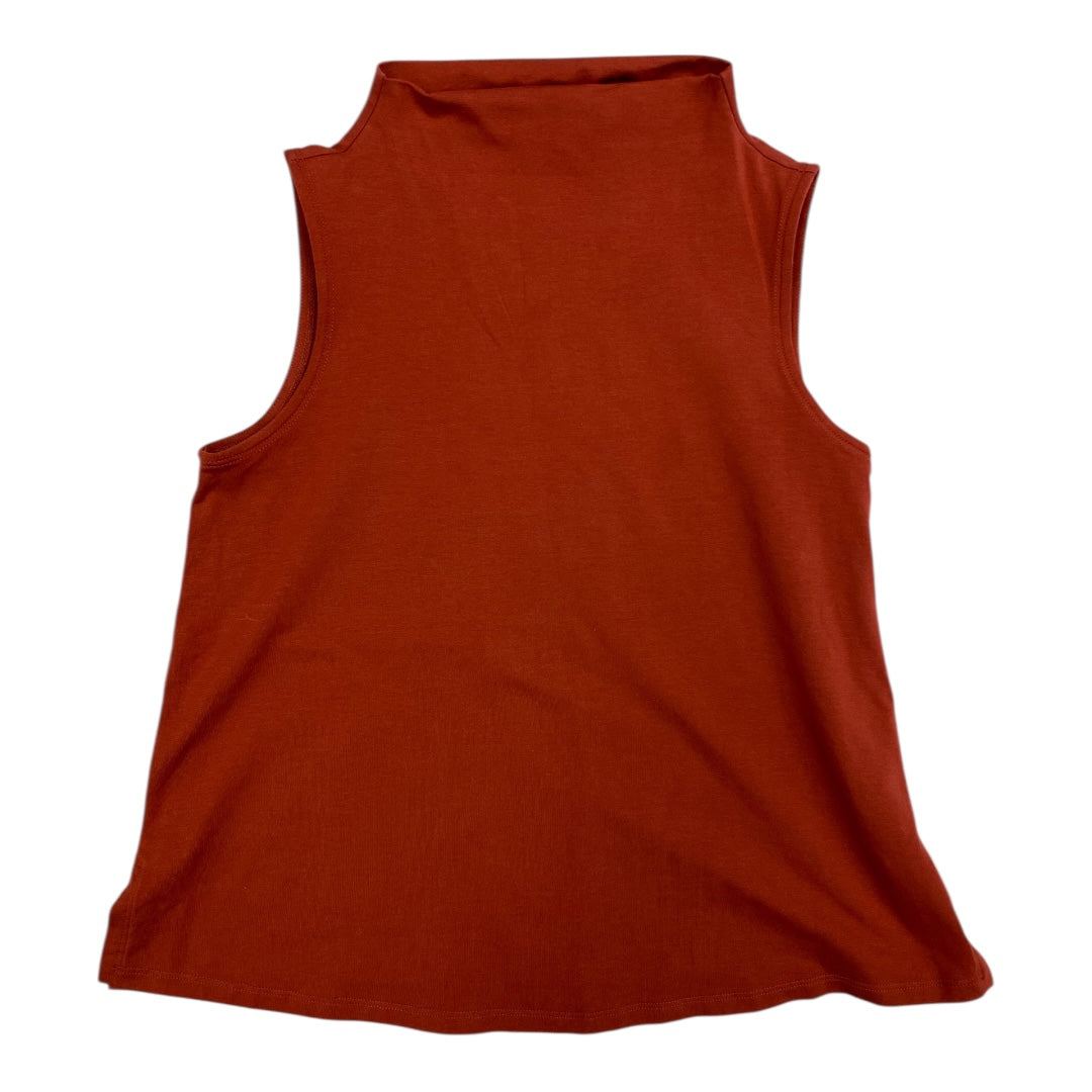 Top Sleeveless Designer By Eileen Fisher In Orange, Size:Xs
