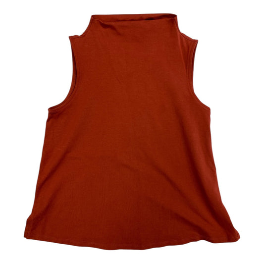 Top Sleeveless Designer By Eileen Fisher In Orange, Size:Xs