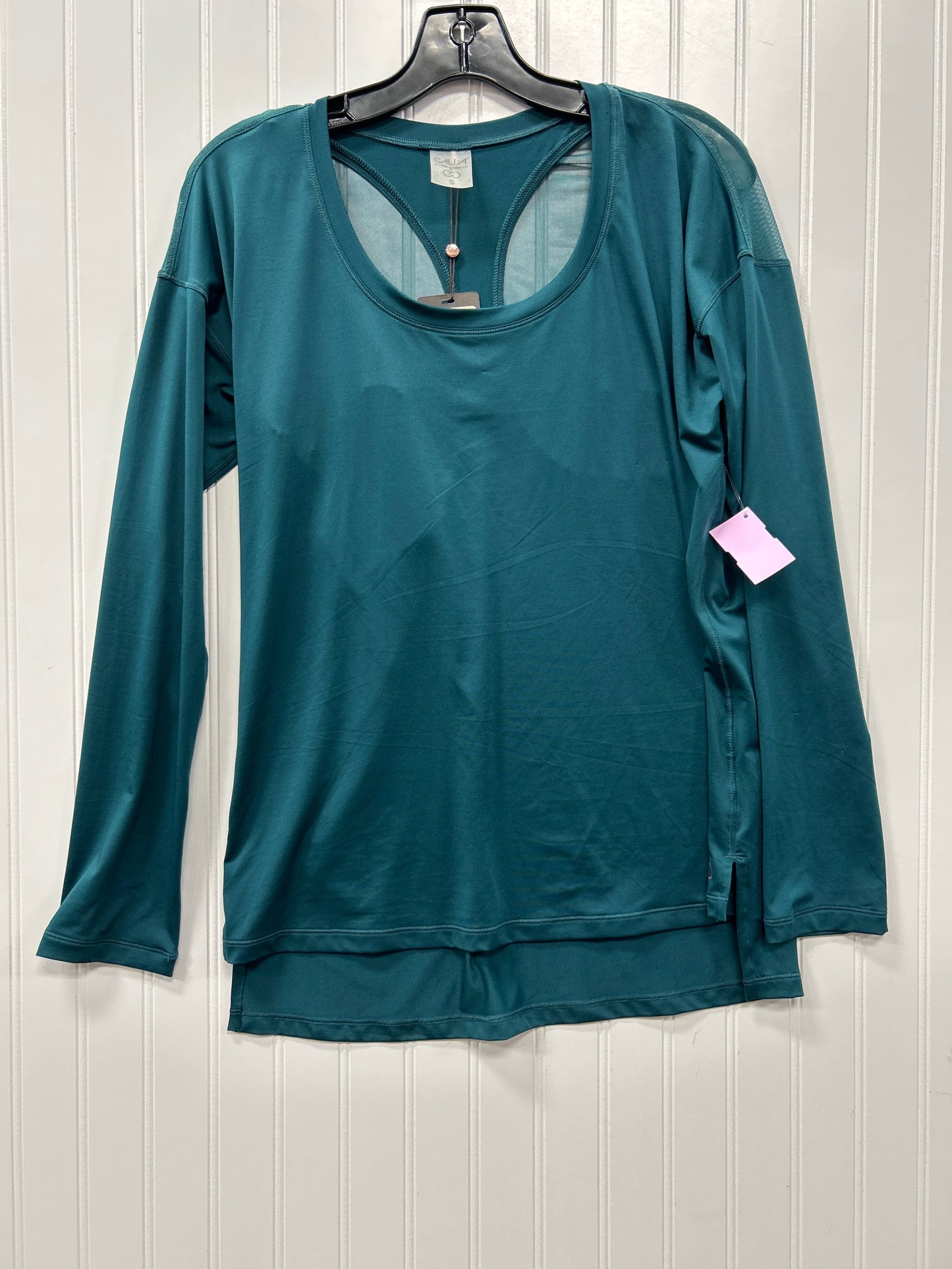 Athletic Top Ls Crewneck By Calia In Teal, Size:S