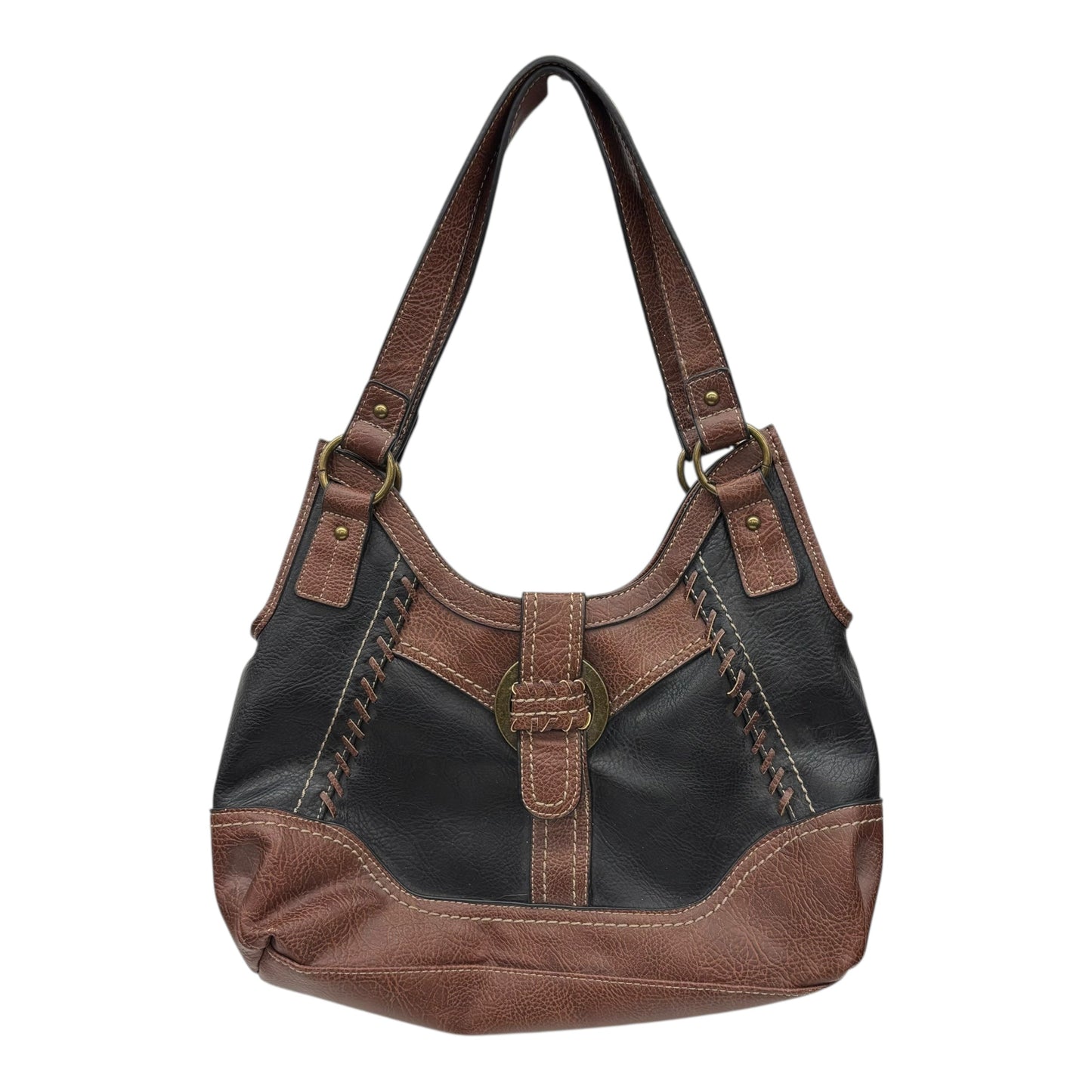 Handbag By Boc In Black & Brown, Size:Medium