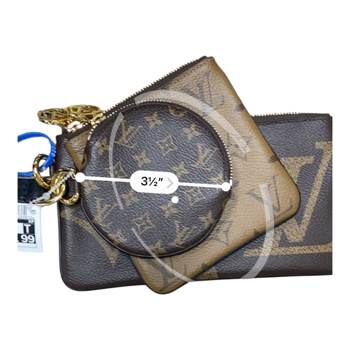Wallet Luxury Designer By Louis Vuitton In Brown & Gold, Size:Large