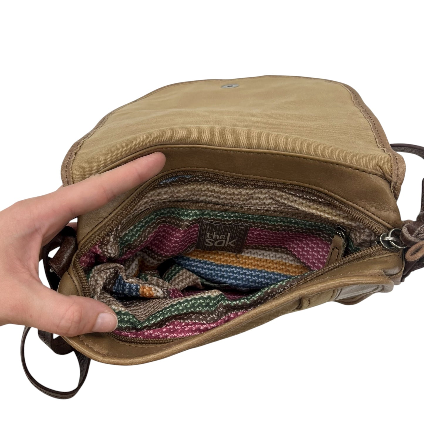 Crossbody Leather By The Sak In Brown, Size:Medium