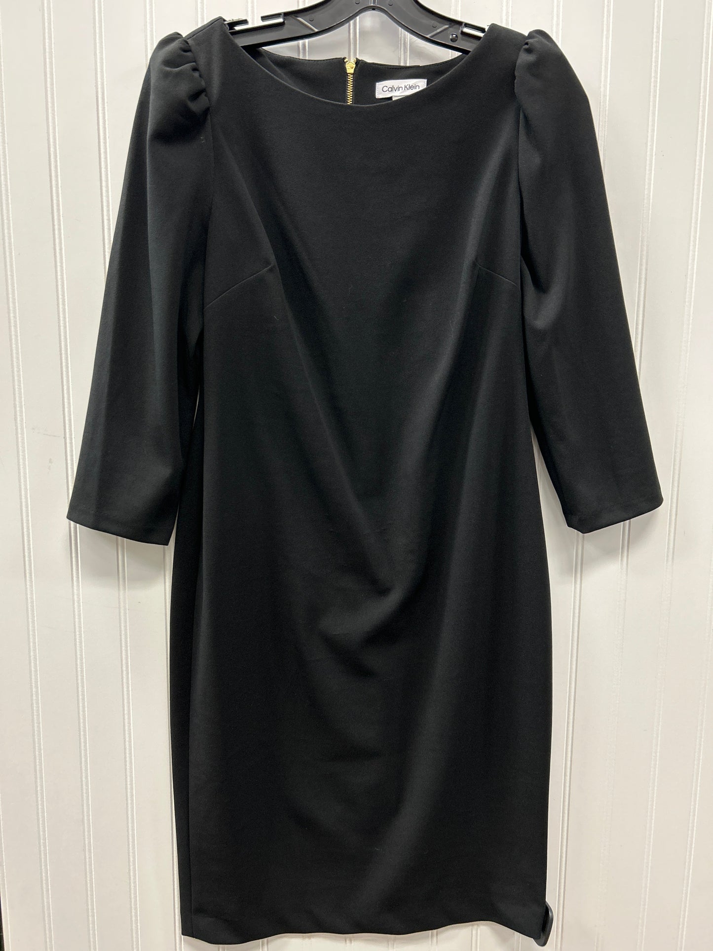 Dress Work By Calvin Klein In Black, Size:8