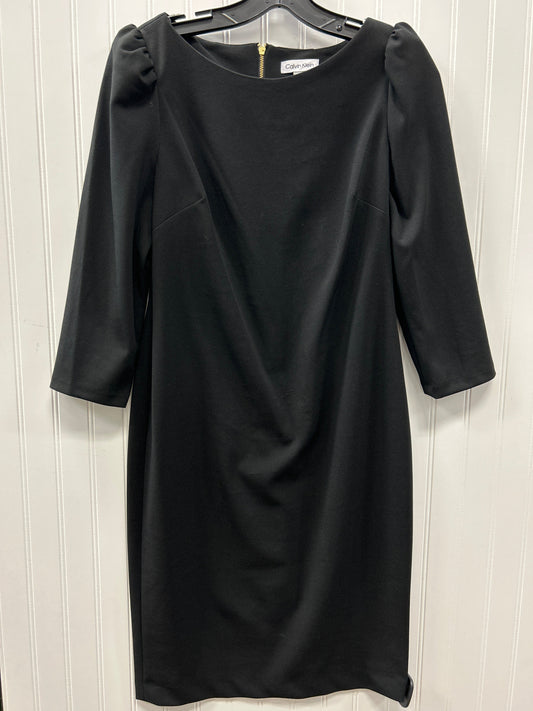 Dress Work By Calvin Klein In Black, Size:8