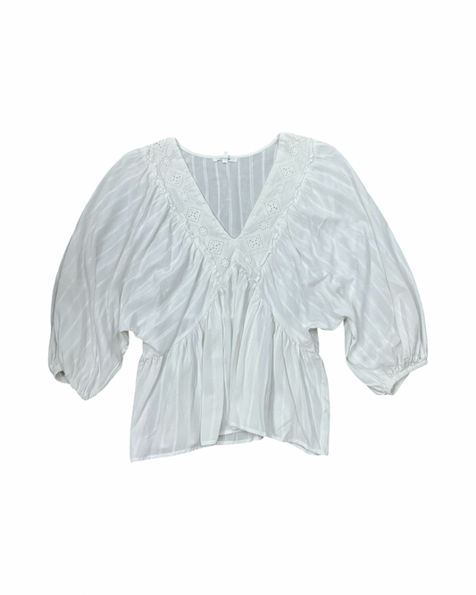 Top 3/4 Sleeve By Maurices In White, Size:M