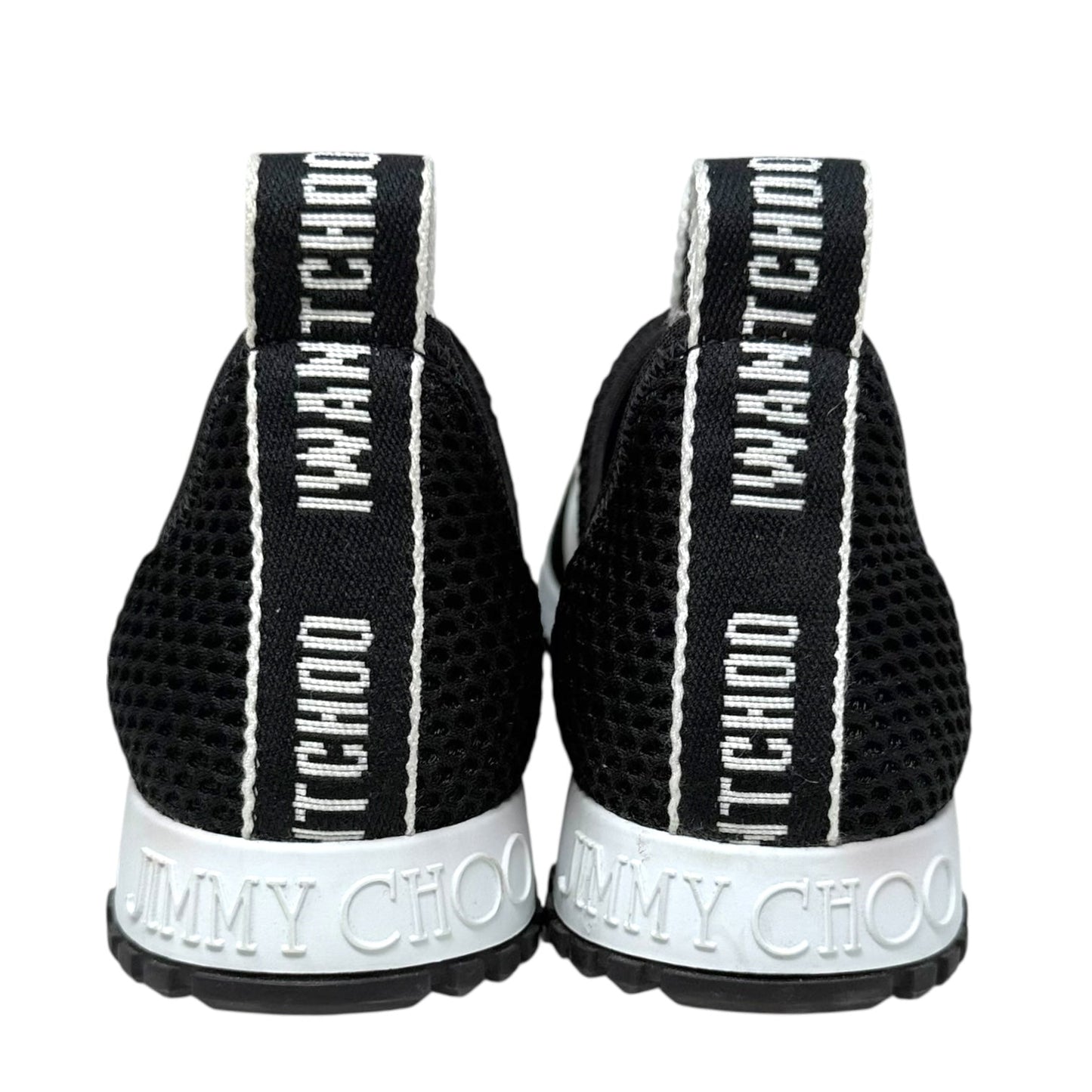 Oakland Suede Trainers Luxury Designer By Jimmy Choo In Black & White, Size: US 8/EU 38.5
