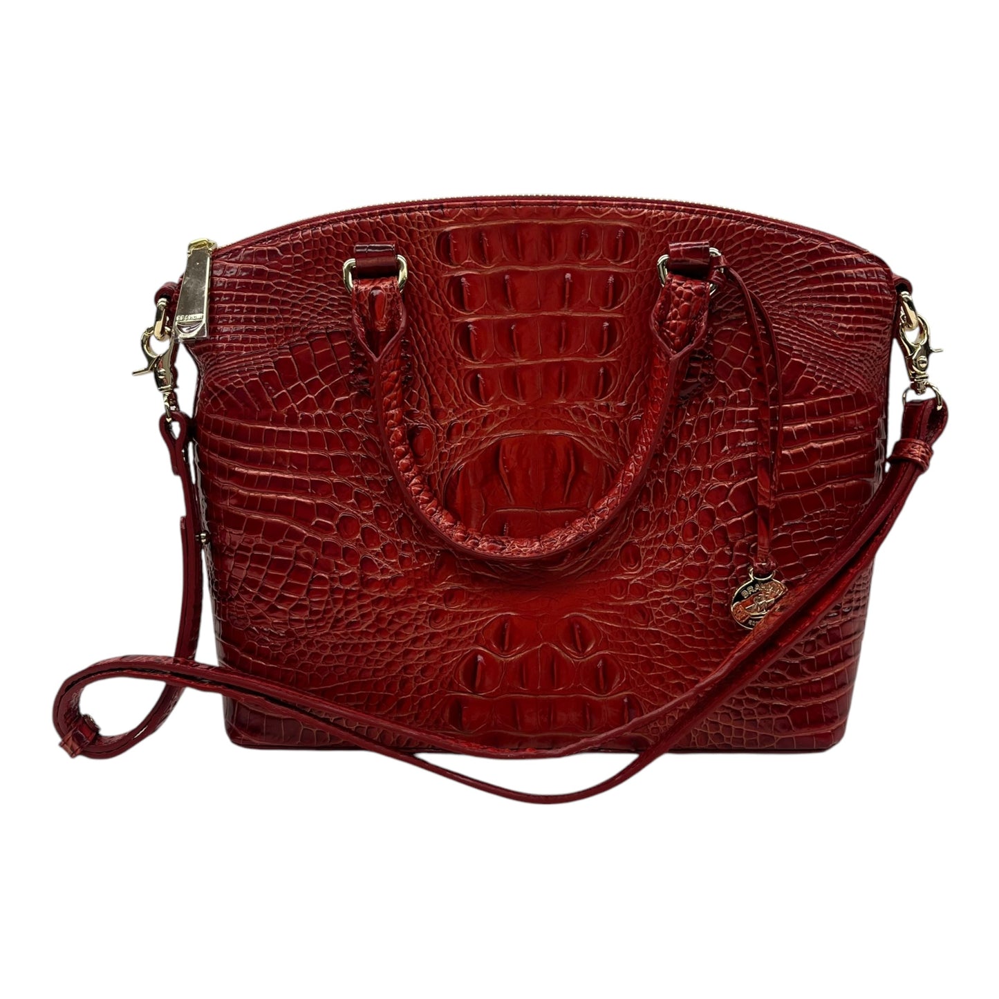 Handbag Designer By Brahmin In Red, Size:Medium