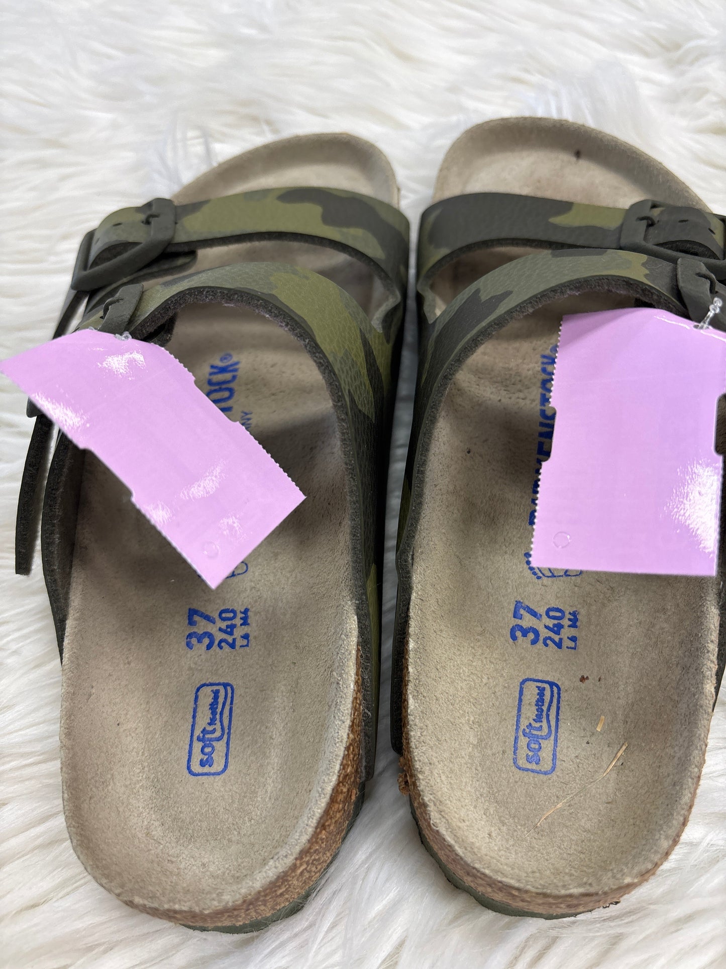 Sandals Flats By Birkenstock In Green, Size:6.5