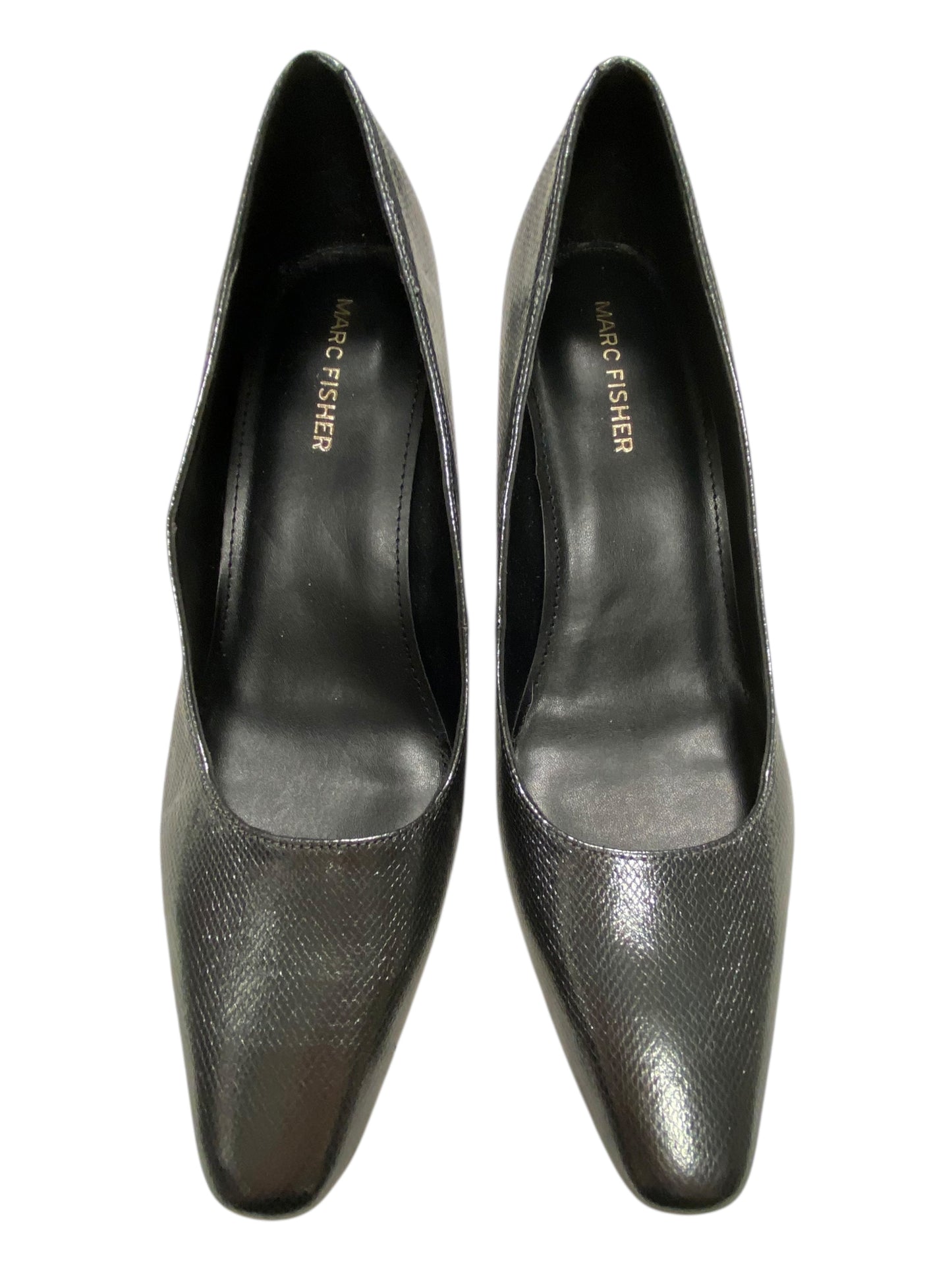 Shoes Heels Block By Marc Fisher In Silver, Size:8.5