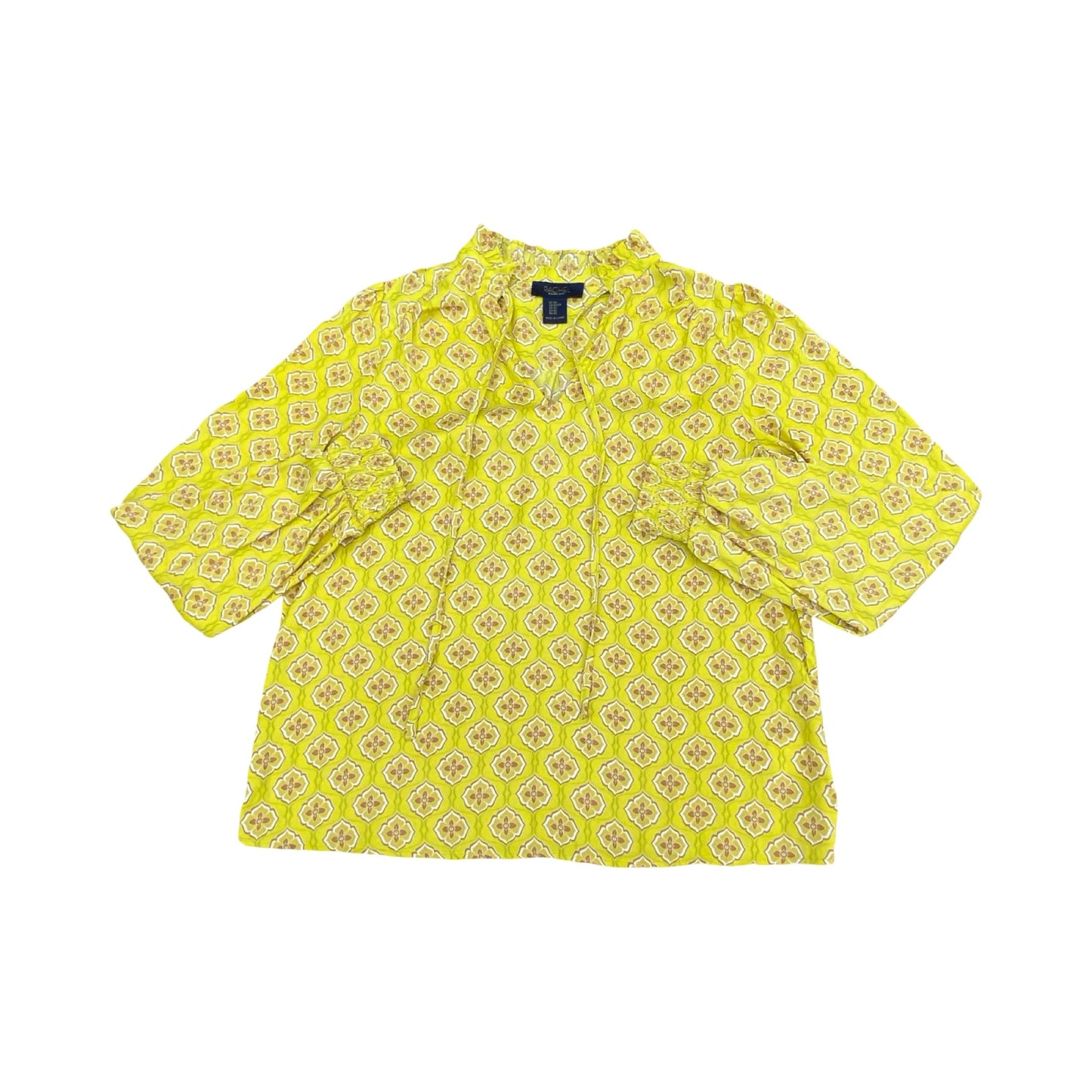 Top Ls By Rachel Zoe In Brown & Yellow, Size:Xs