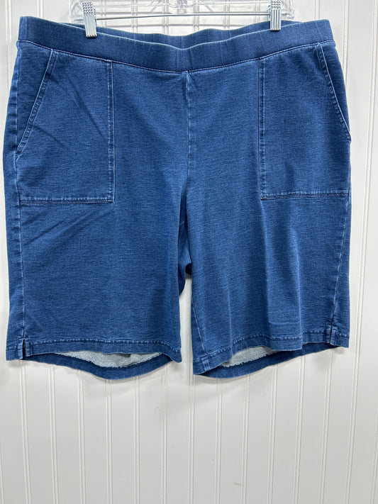 Shorts By Pure Jill In Blue Denim, Size:2X