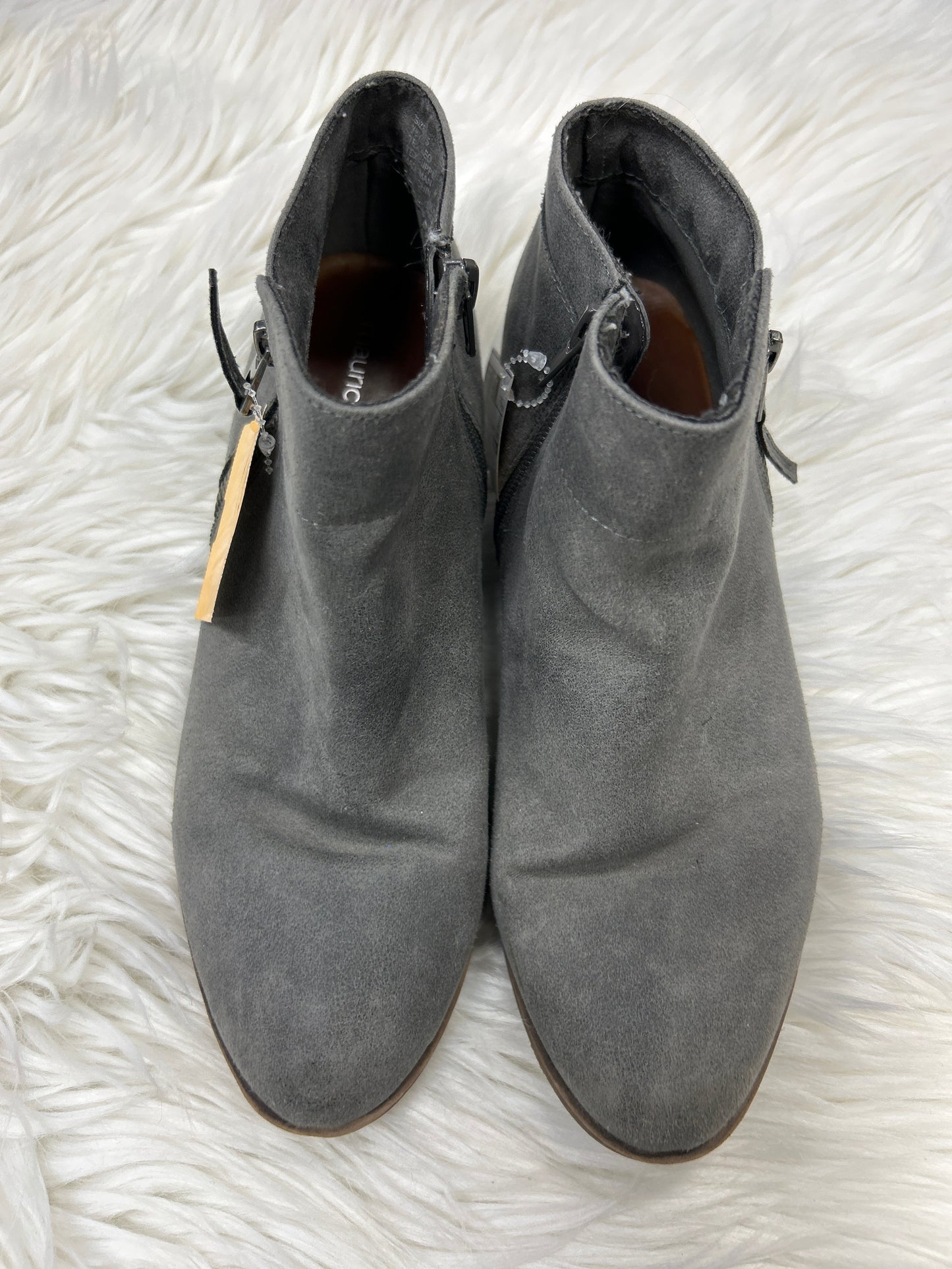 Boots Ankle Heels By Maurices In Grey, Size:8.5
