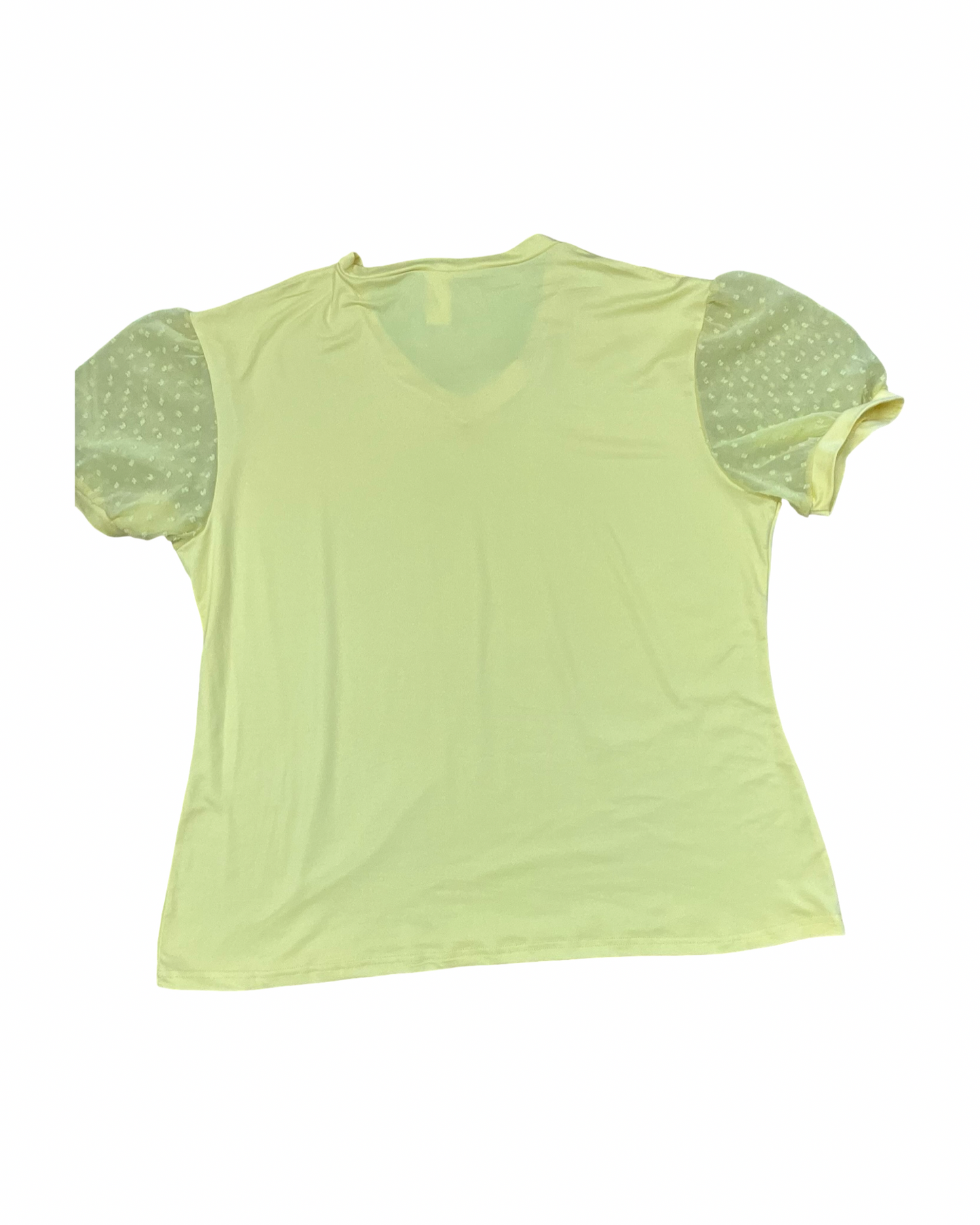 Top Ss By Clothes Mentor In Yellow, Size:2X