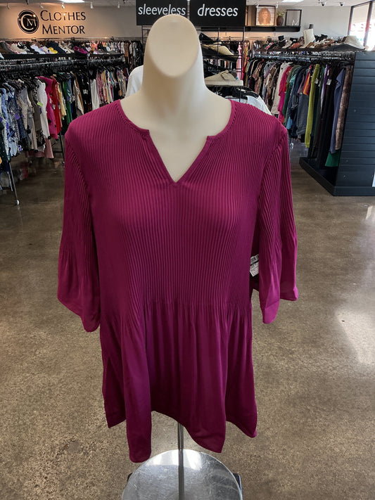 Blouse Ss By J. Jill In Purple, Size:L