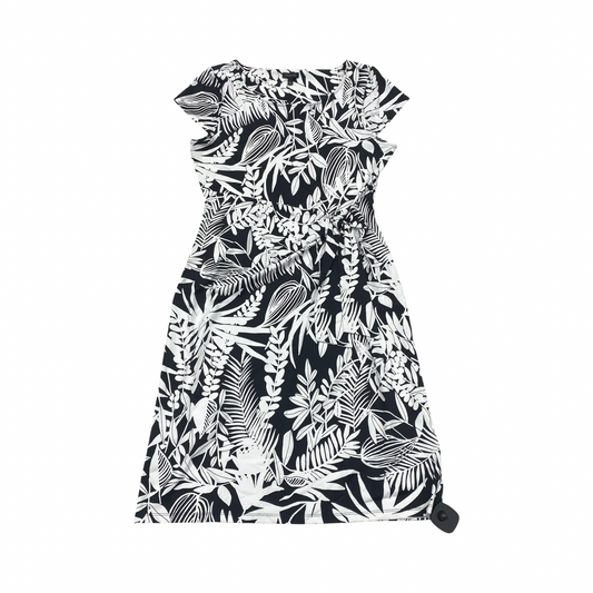 Dress Casual Midi By Talbots In Black & White, Size:S