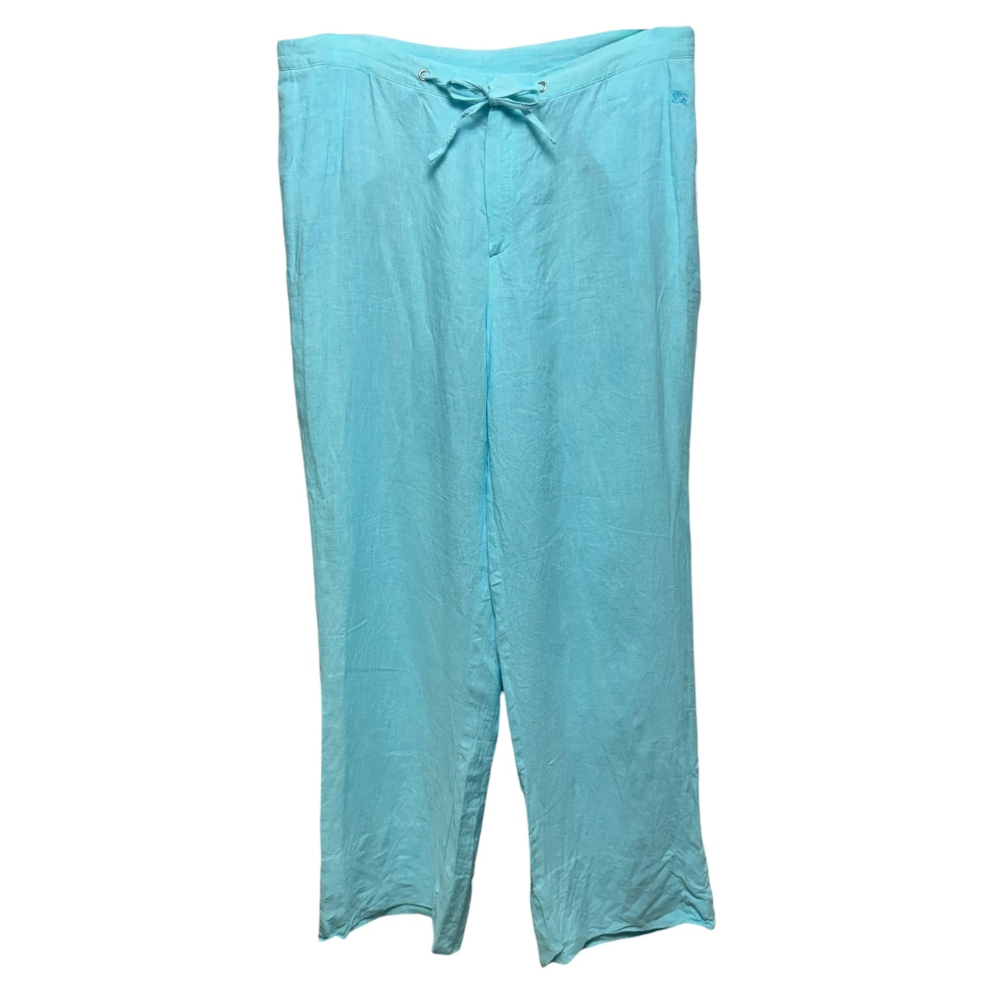 Harri Linen Pants Luxury Designer By Burberry In Blue, Size: 44 (M)