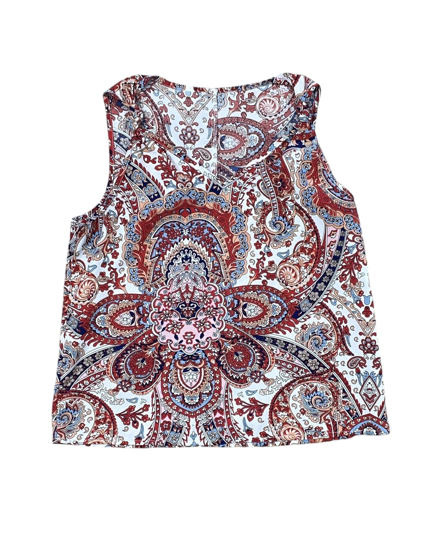 Top Sleeveless By Shein In Red & White, Size:S