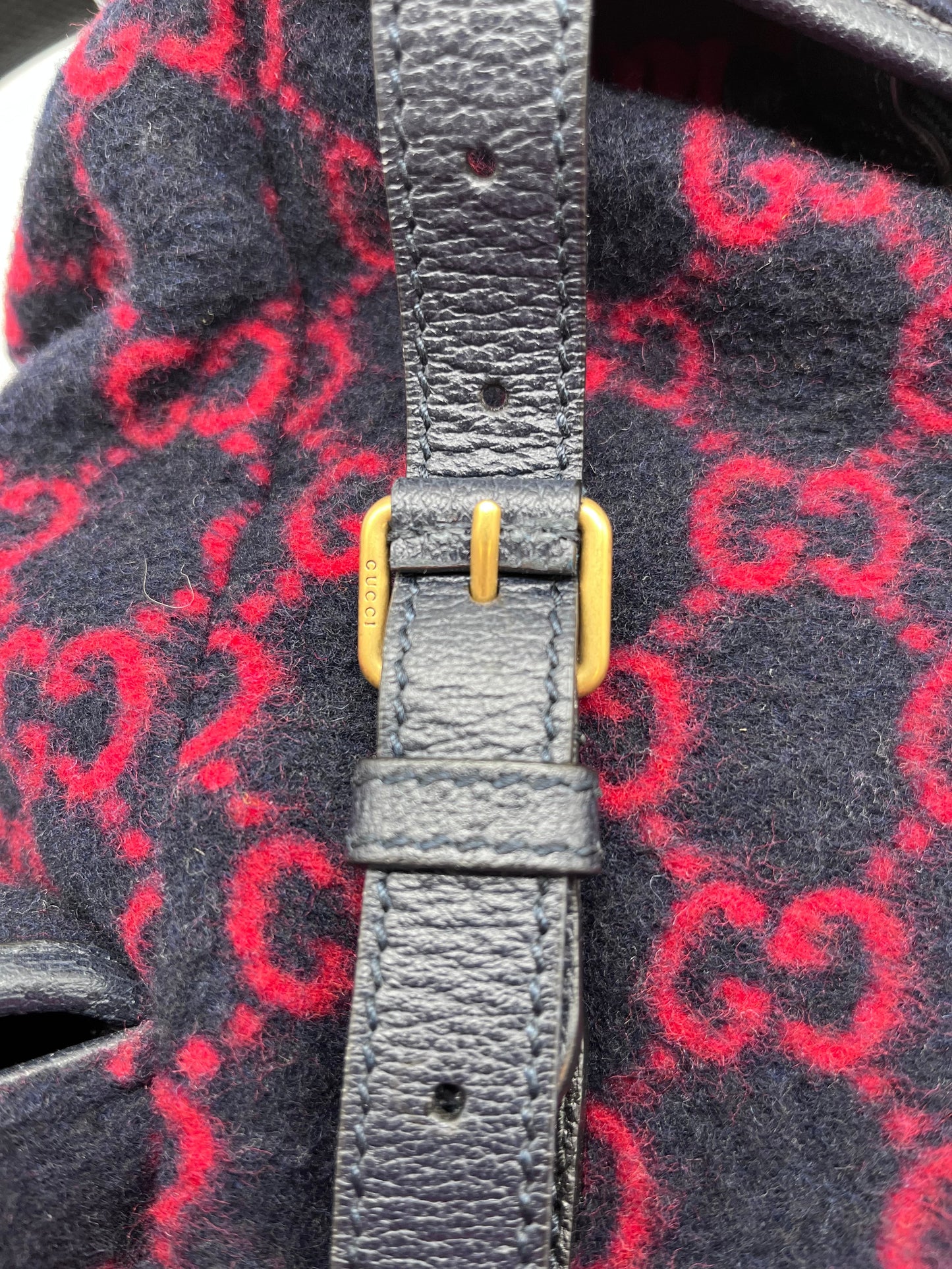 Backpack Luxury Designer By Gucci, Size: Medium