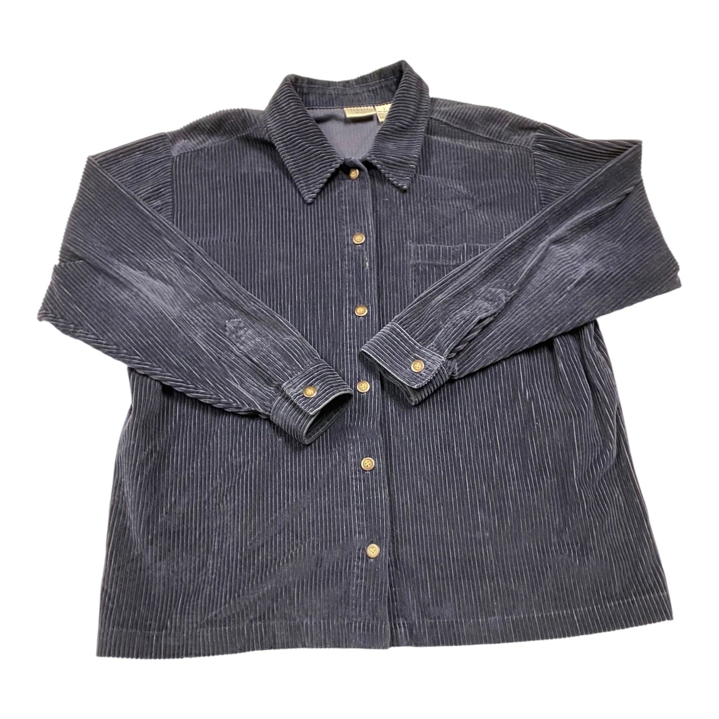 Jacket Shirt By Summit Hill In Navy, Size:L
