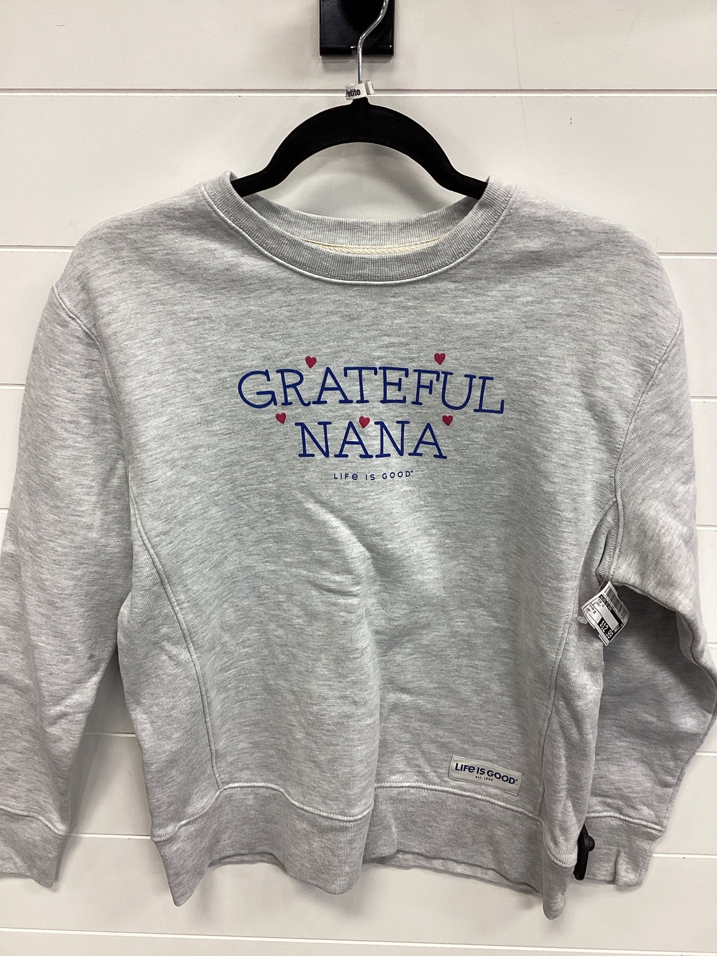 Top Ls By Life Is Good In Grey, Size:S