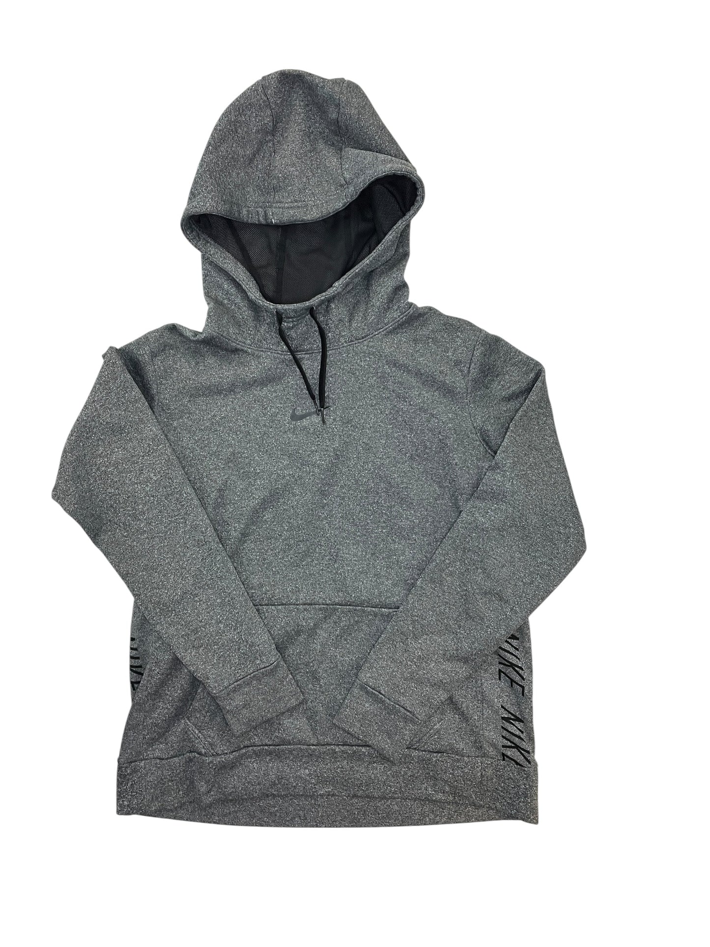 Athletic Sweatshirt Hoodie By Nike Apparel In Grey, Size:M