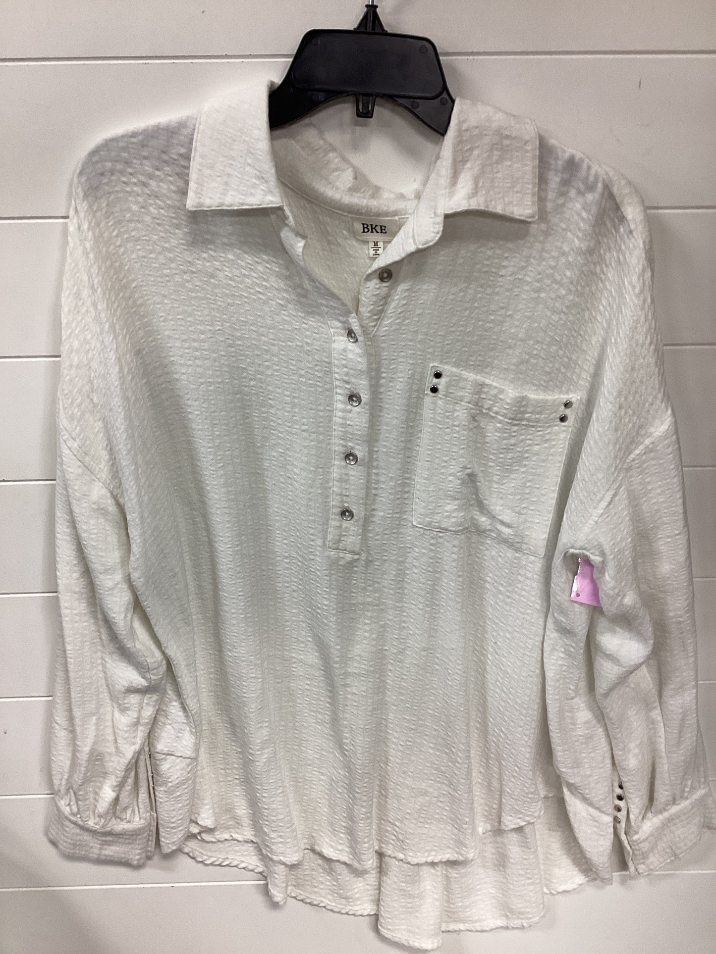 Top Ls By Bke In White, Size:M