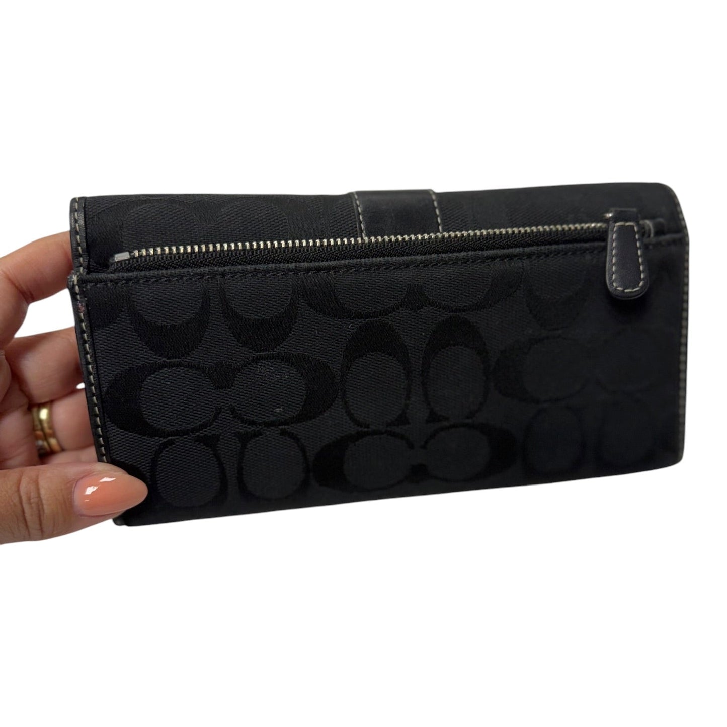 Wallet Designer By Coach In Black, Size:Large