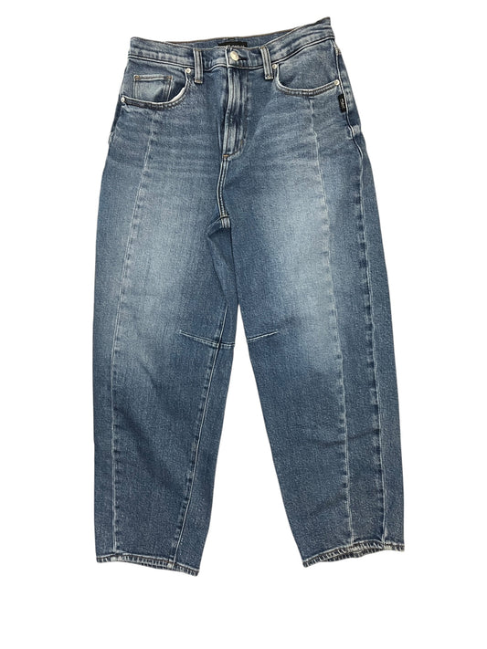 Jeans Wide Leg By Silver In Blue Denim, Size:0