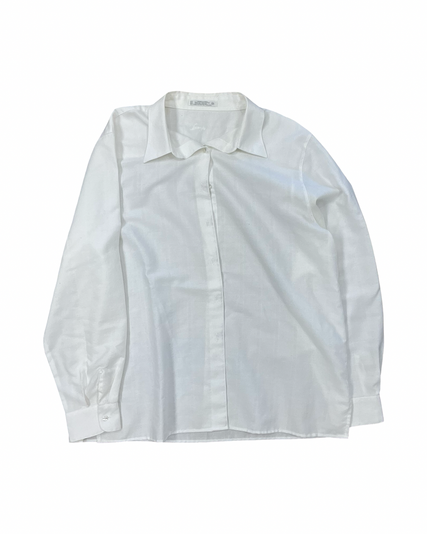 Blouse Ls By Foxcroft In White, Size:1X