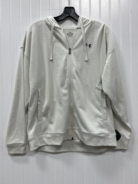 Sweatshirt Hoodie By Under Armour In Cream, Size:Xs