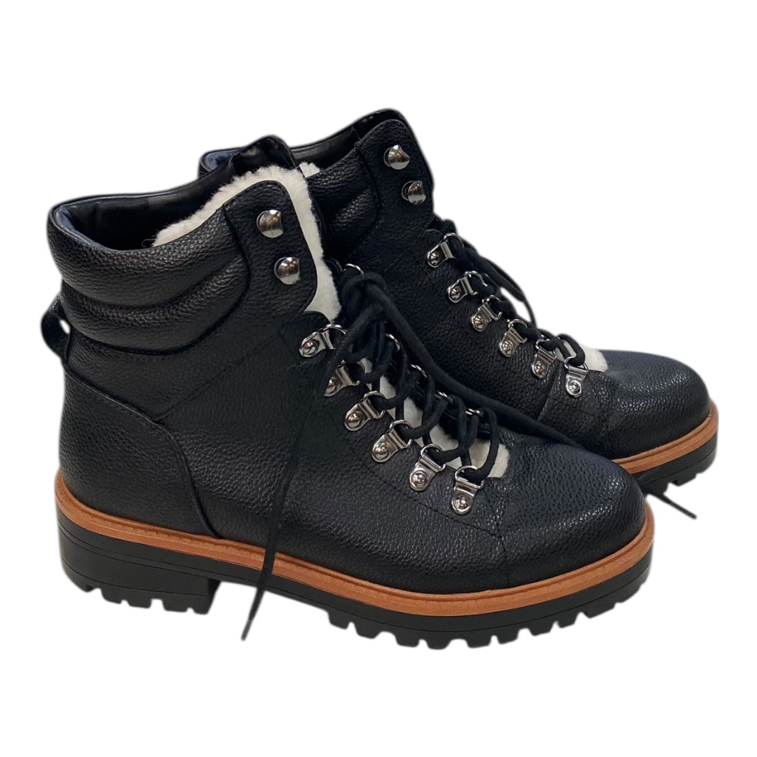 Boots Ankle Flats By Marc Fisher In Black, Size:8