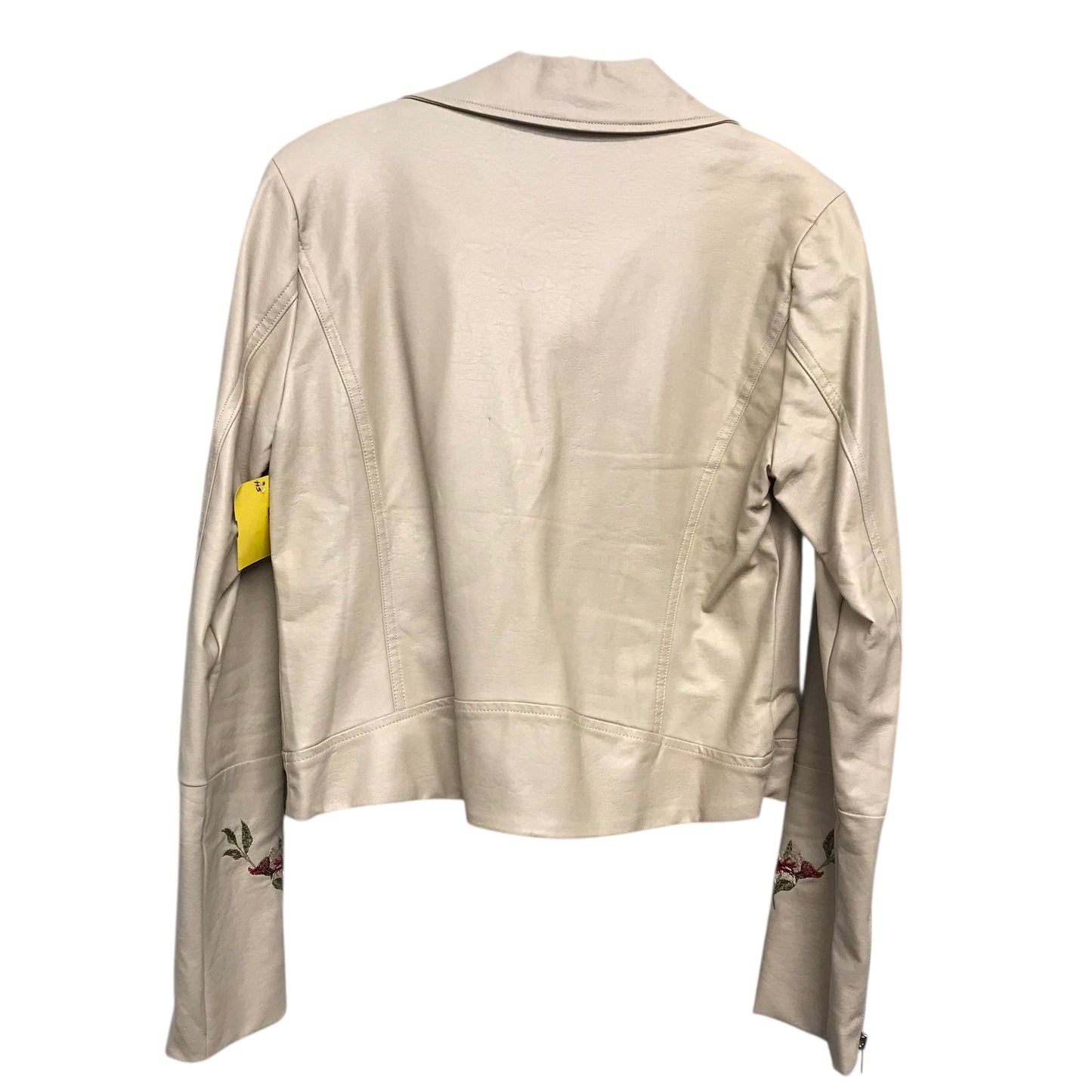 Jacket Moto By Blu Pepper In Tan, Size:S