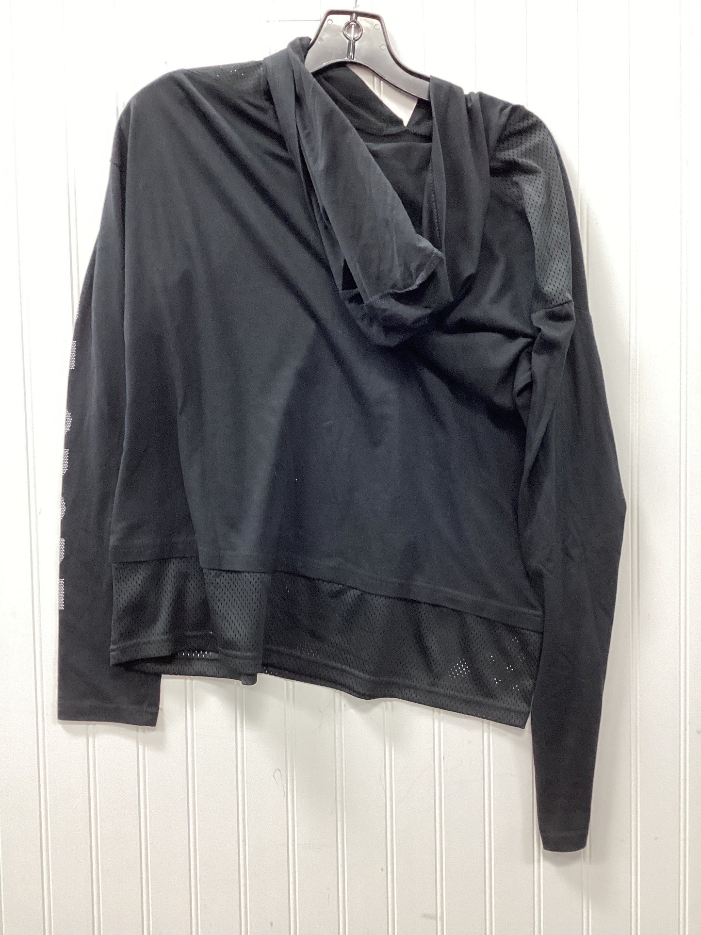 Athletic Top Ls Hoodie By Bebe In Black, Size:M