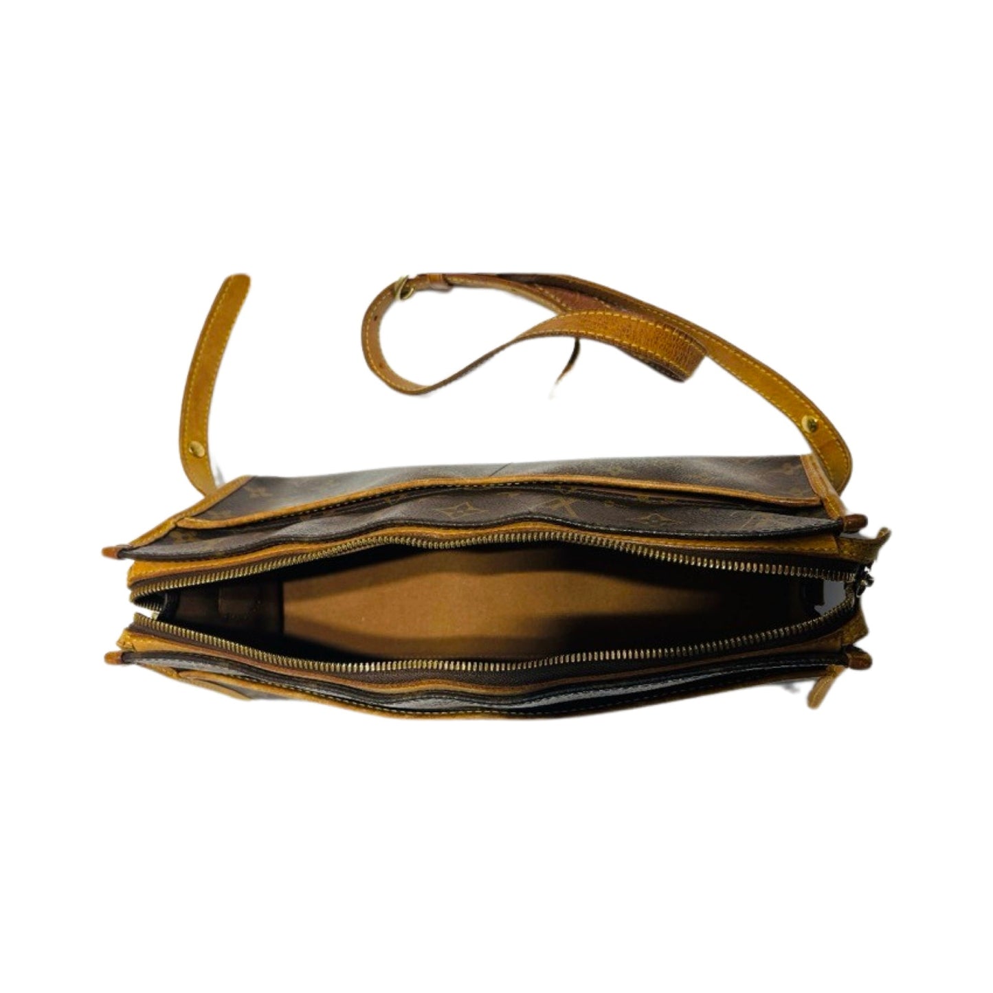 Popincourt Monogram Brown Crossbody Long-Shoulder Handbag Designer by Louis Vuitton Size: Medium