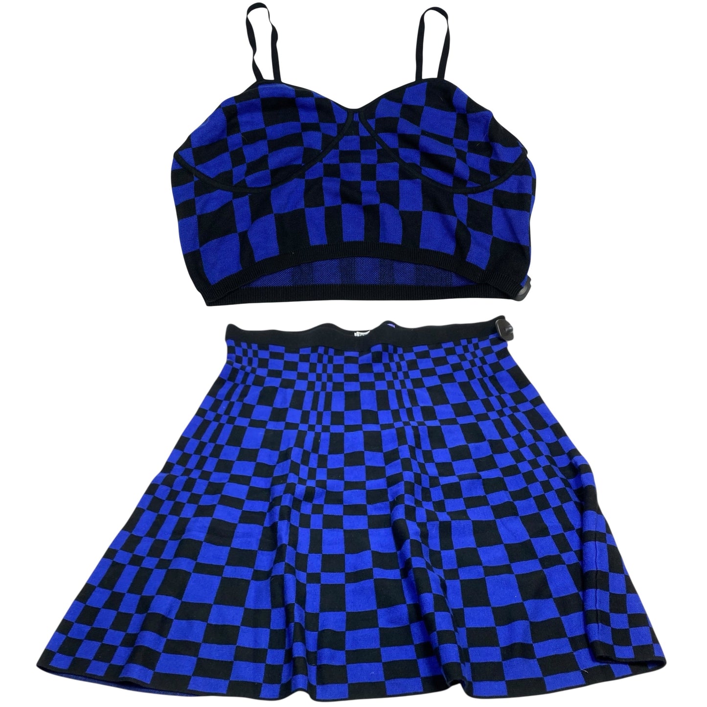 Skirt Set 2Pc By Future Collective In Black & Purple, Size:2X