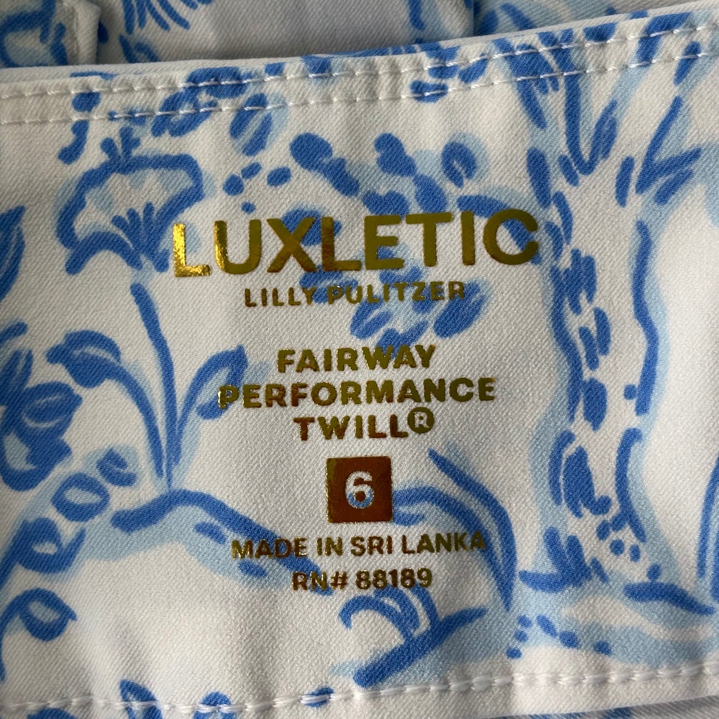 Pants Designer By Lilly Pulitzer In Blue & White, Size: 6