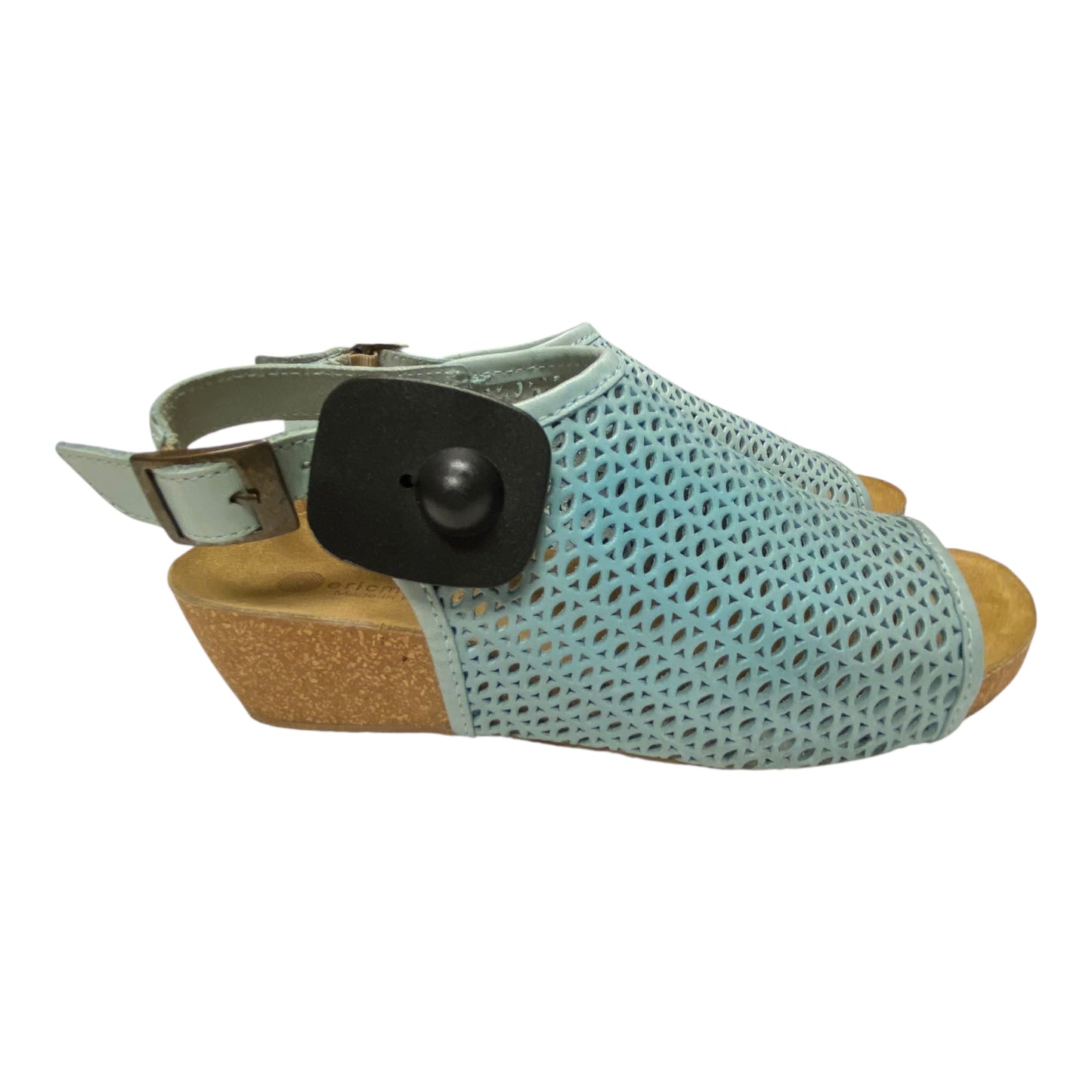 Sandals Flats By Eric Michael London In Blue, Size:7.5