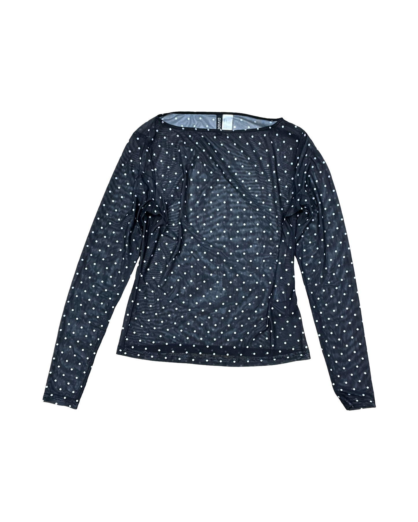 Top Ls By Divided In Polkadot Pattern, Size:L
